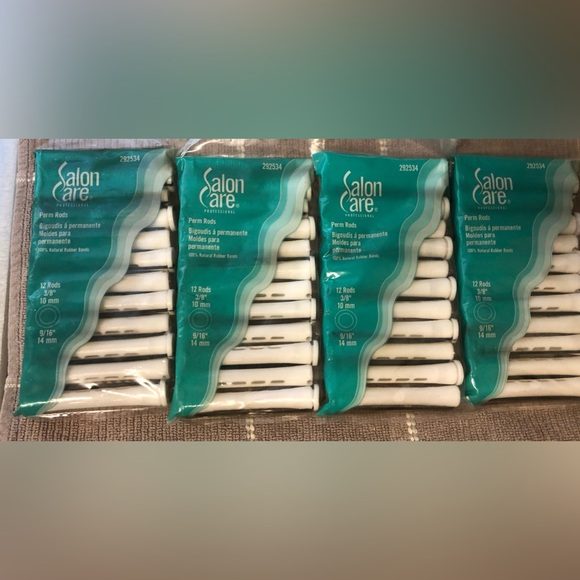 Saline care professional perming rod curlers. 4 pks of 12=48 NEW RE $40+ t&s - Picture 5 of 10